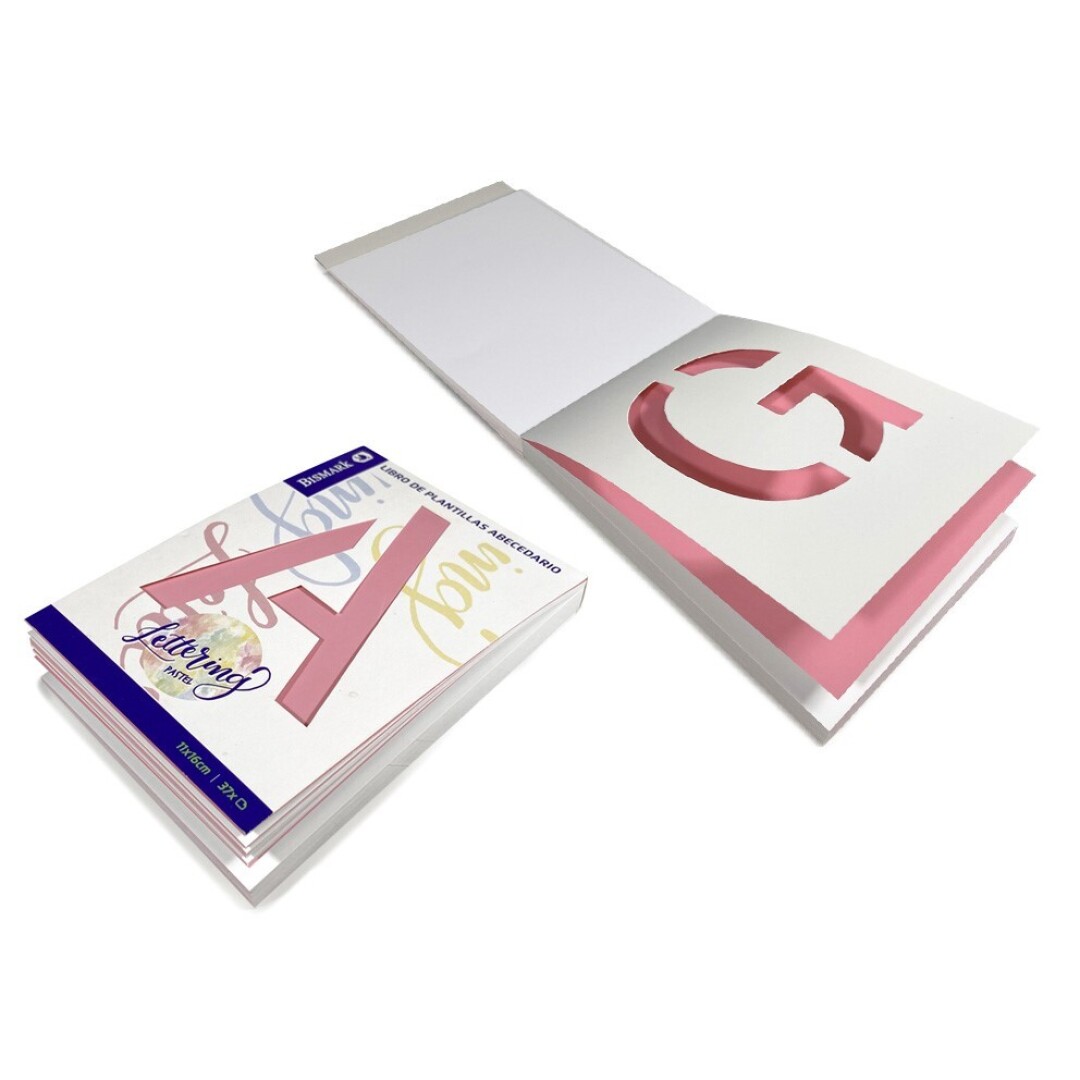 LIBRO PLANTILLA ABECEDARIO LETTERING PASTEL BISMARK