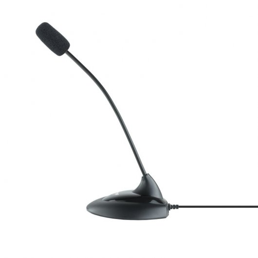 MICROFONO DE SOBREMESA FLEXIBLE OMNIDIRECCIONAL TOOQ NEGRO - INTERRUPTOR - CABLE 2 METROS