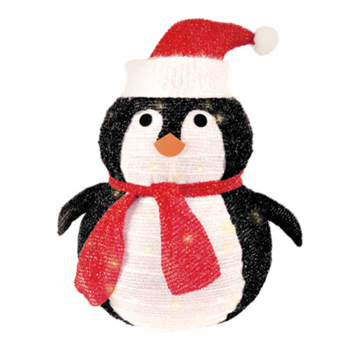 PINGÜINO PLEGABLE LED GSC 60cm - LUZ CALIDA - 8 FUNCIONES - FUNCIONA A PILAS