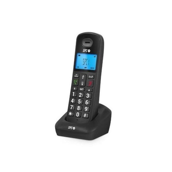 TELEFONO INALAMBRICO SPC GOSSIP 2 NEGRO - TECLAS Y NUMEROS GRANDES - MODO MUTE