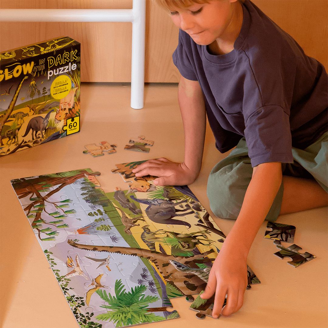 PUZZLE GLOW IN THE DARK DINOSAURIOS 60 UNIDADES APLI KIDS