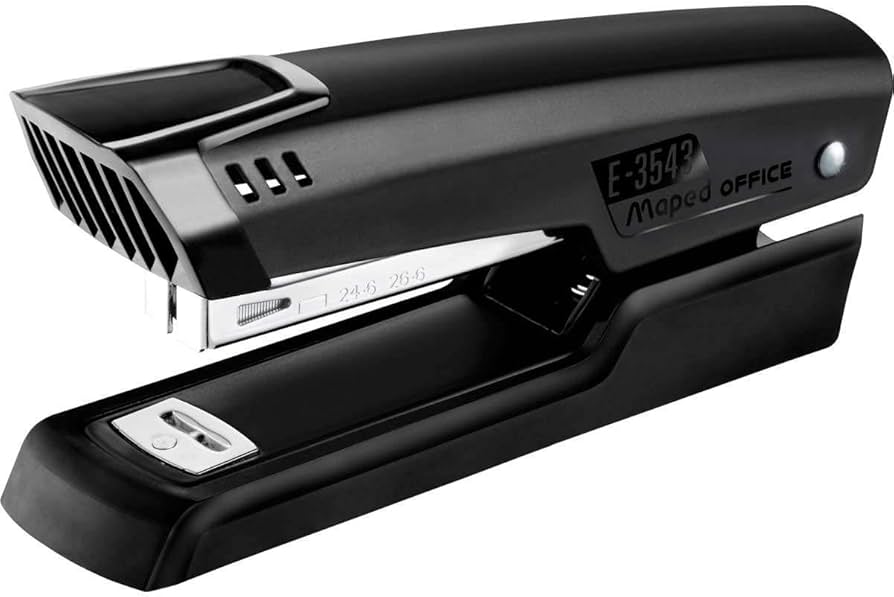 GRAPADORA ESSENTIALS METAL HALF STRIP MAPED NEGRA - HASTA 20 HOJAS