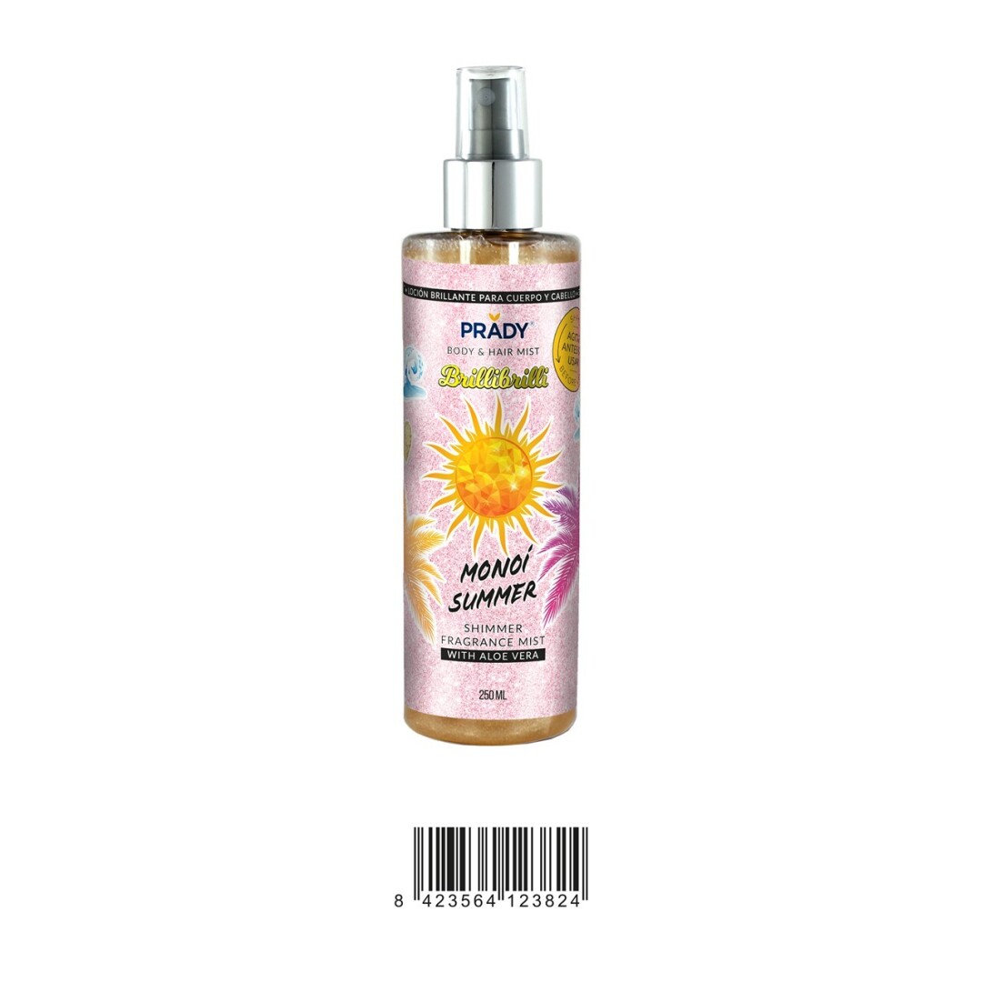 BODY & HAIR SHIMMER MIST BRILLIBRILLI MONOI SUMMER PRADY 250ML