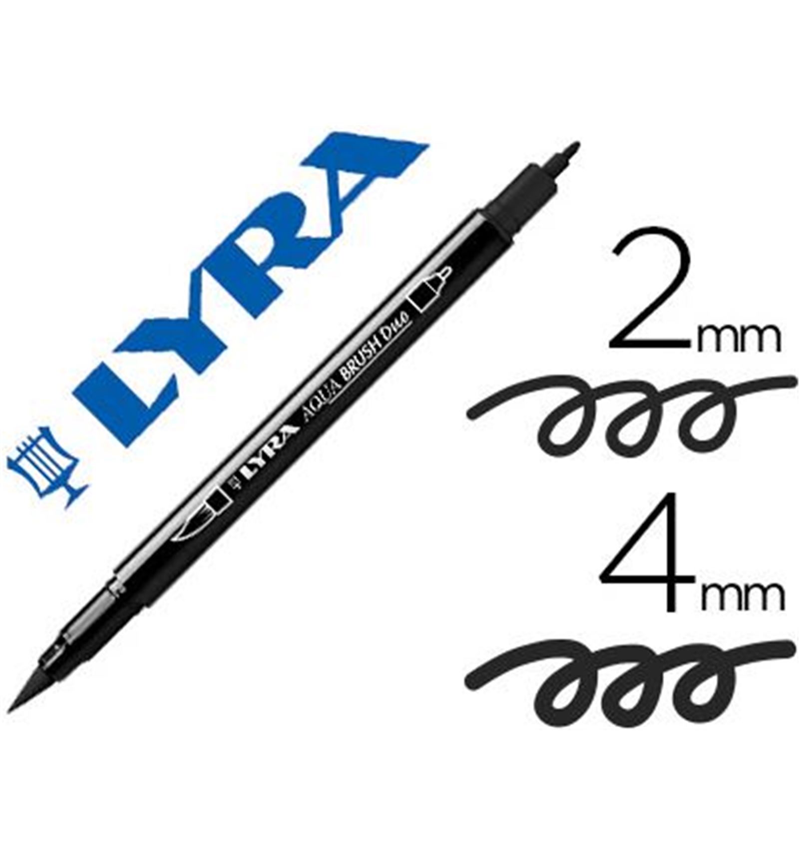 ROTULADOR LYRA AQUA BRUSH DUO NEGRO