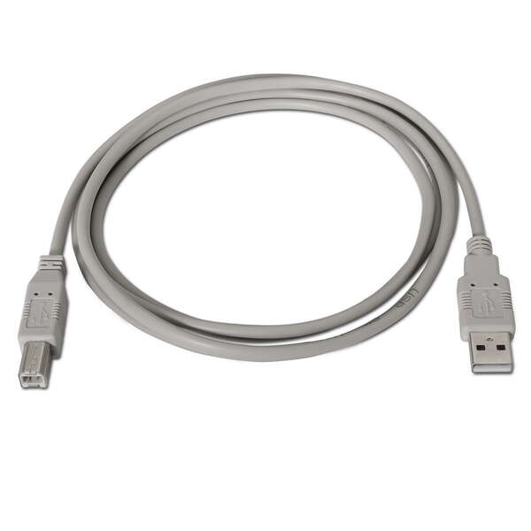 CABLE USB 2.0 IMPRESORA AISENS BEIGE - USB A MACHO/USB B MACHO - 1 METRO
