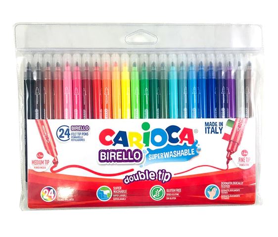 ROTULADORES BIRELLO CARIOCA BOLSA 24 COLORES