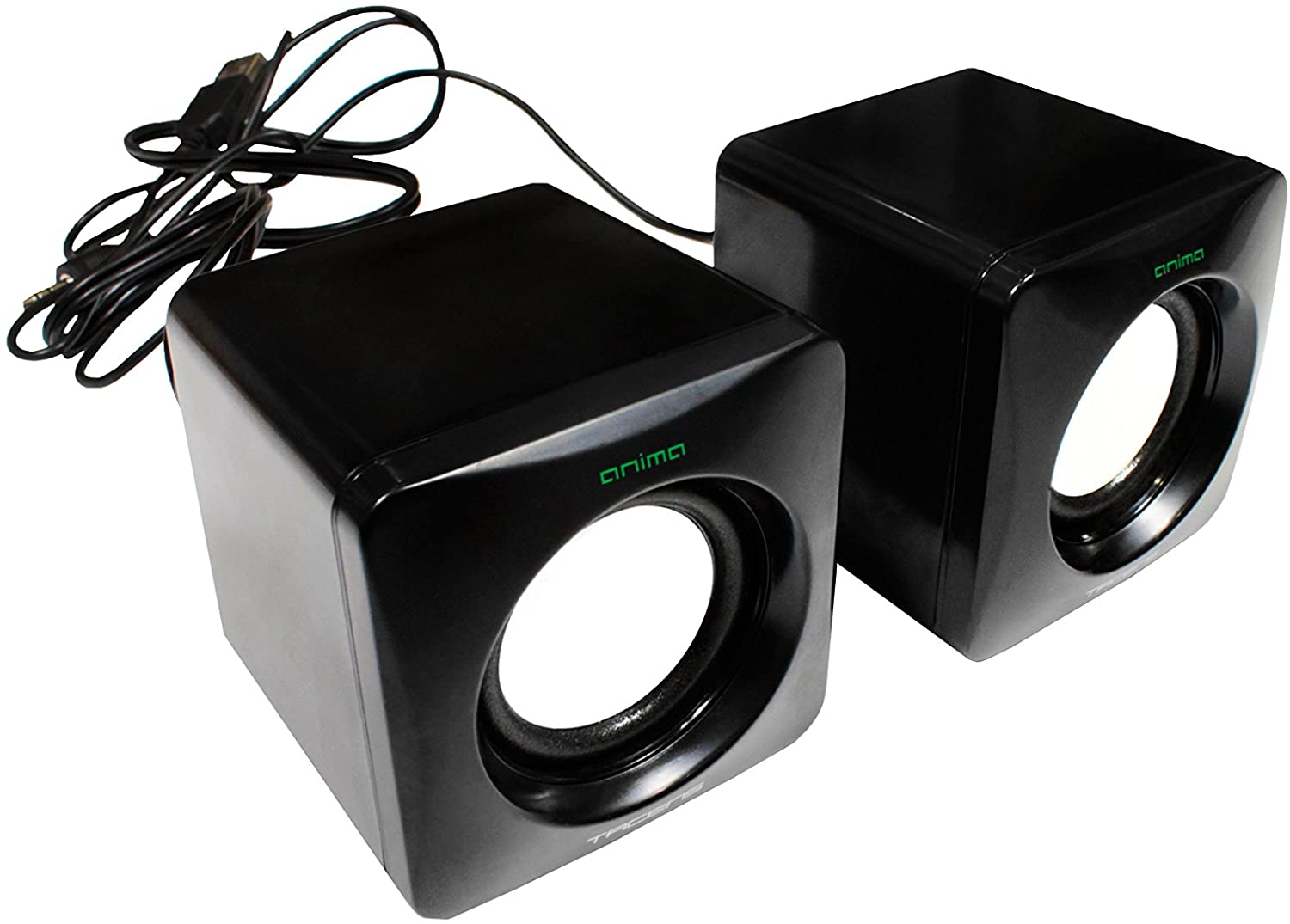 ALTAVOCES ANIMA AS1 NEGROS - 8W RMS - 2.0 - ALIMENTACION USB - CONTROL DE VOLUMEN