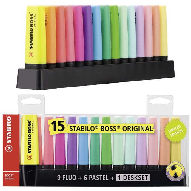 ROTULADOR STABILO BOSS FLUORESCENTE 70 BLISTER DE 15 UNIDADES