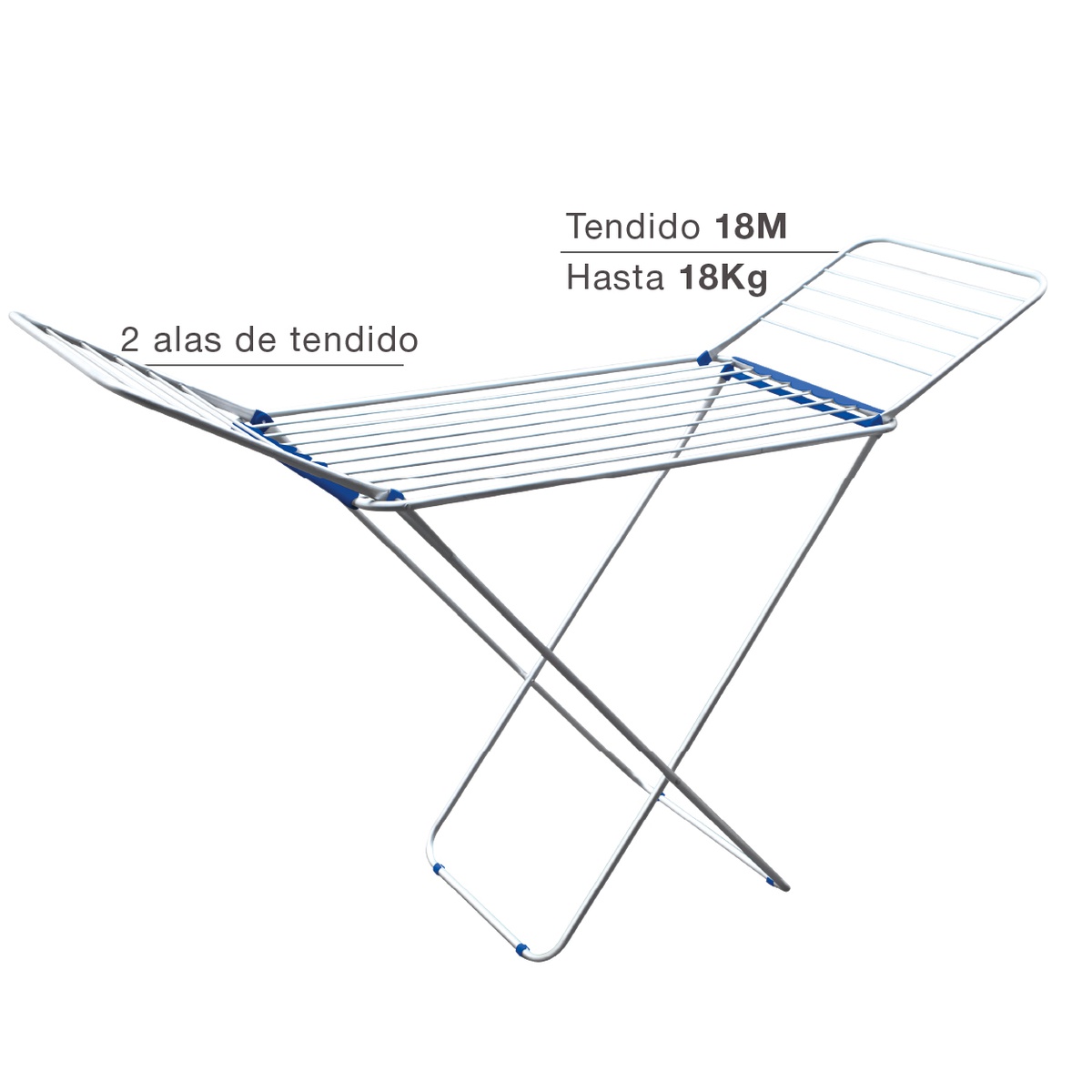 TENDEDERO PLEGABLE MANMA 2 ALAS ALUMINIO GSC 176x55x92cm