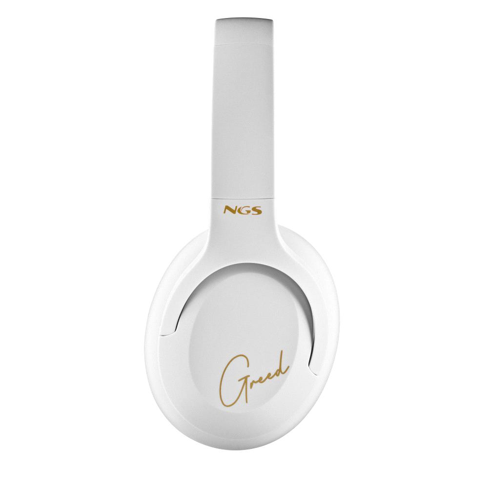 AURICULARES INALAMBRICOS DIADEMA NGS ARTICA GREED BLANCOS CON MICROFONO - BLUETOOTH 5.1