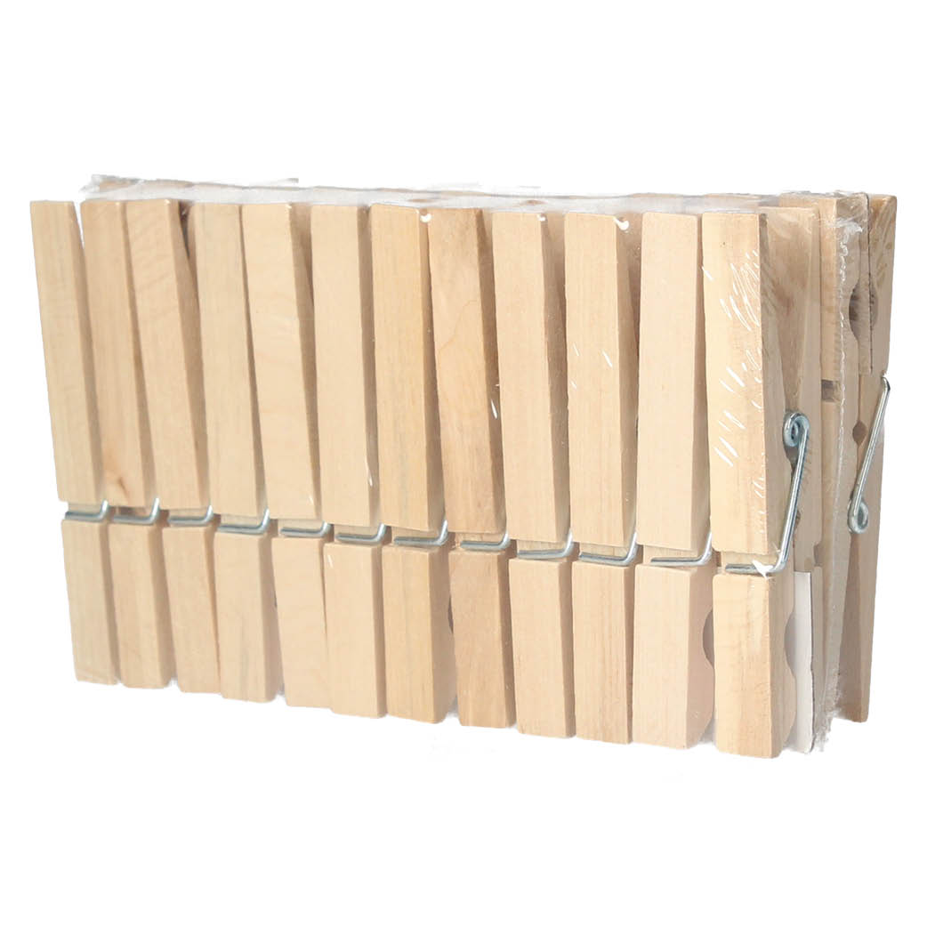 PACK 24 PINZAS MADERA GSC EVOLUTION - PARA ROPA