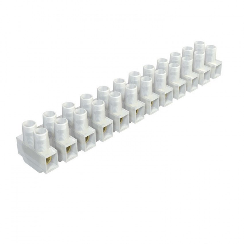 REGLETA DE 12 CONEXIONES GSC BLANCA - PACK 10 UNIDADES - 25mm2/60A