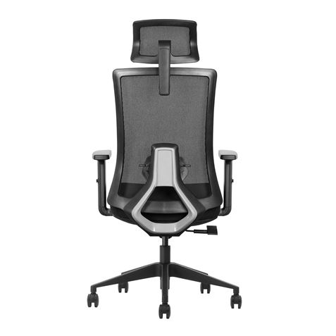 SILLA DE OFICINA CROMAD SE7000 NEGRA - RESPALDO MALLA TRANSPIRABLE - REPOSABRAZO AJUSTABLE