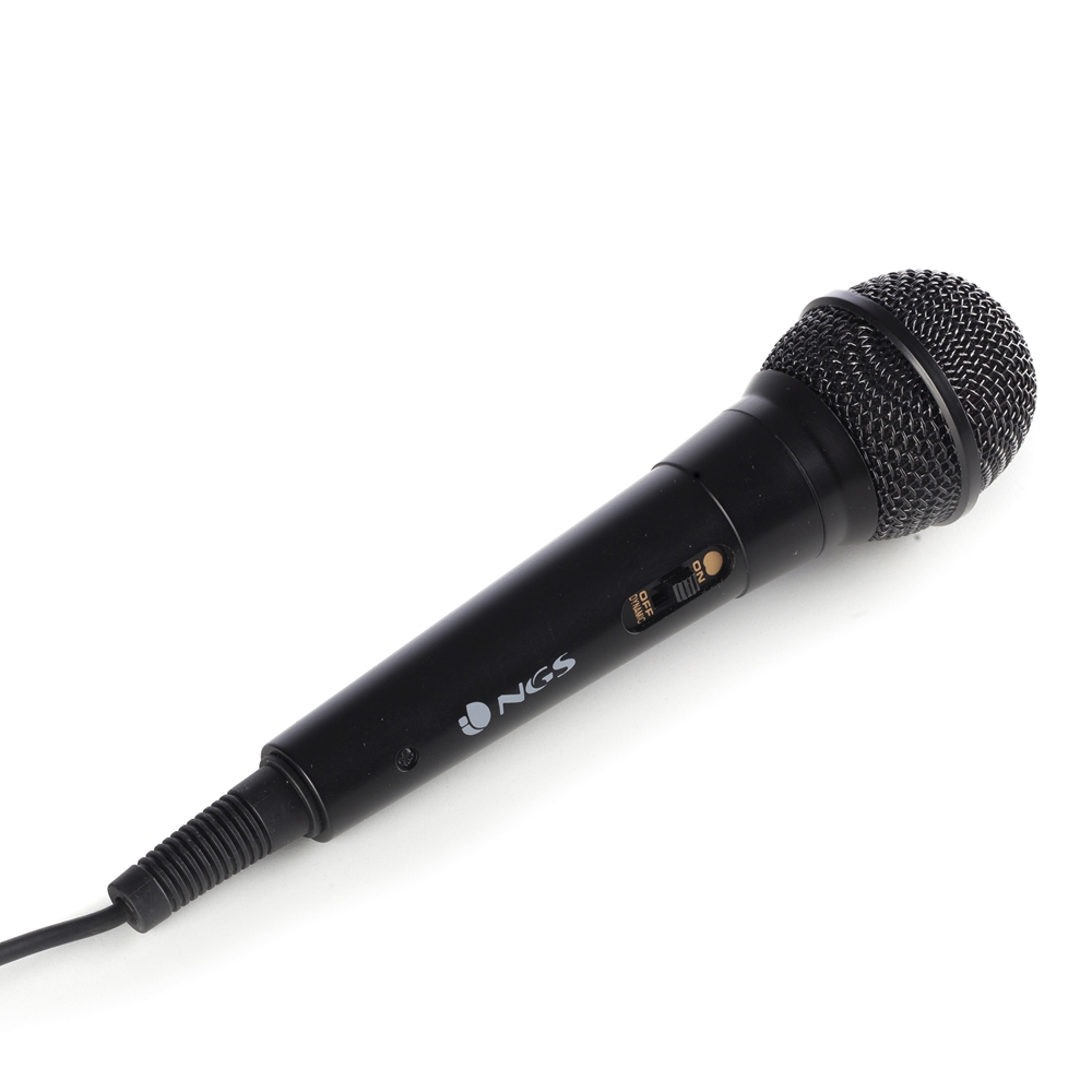 MICROFONO NGS FINGER SIRE NEGRO - BOTON ON/OFF - CABLE 3 METROS JACK
