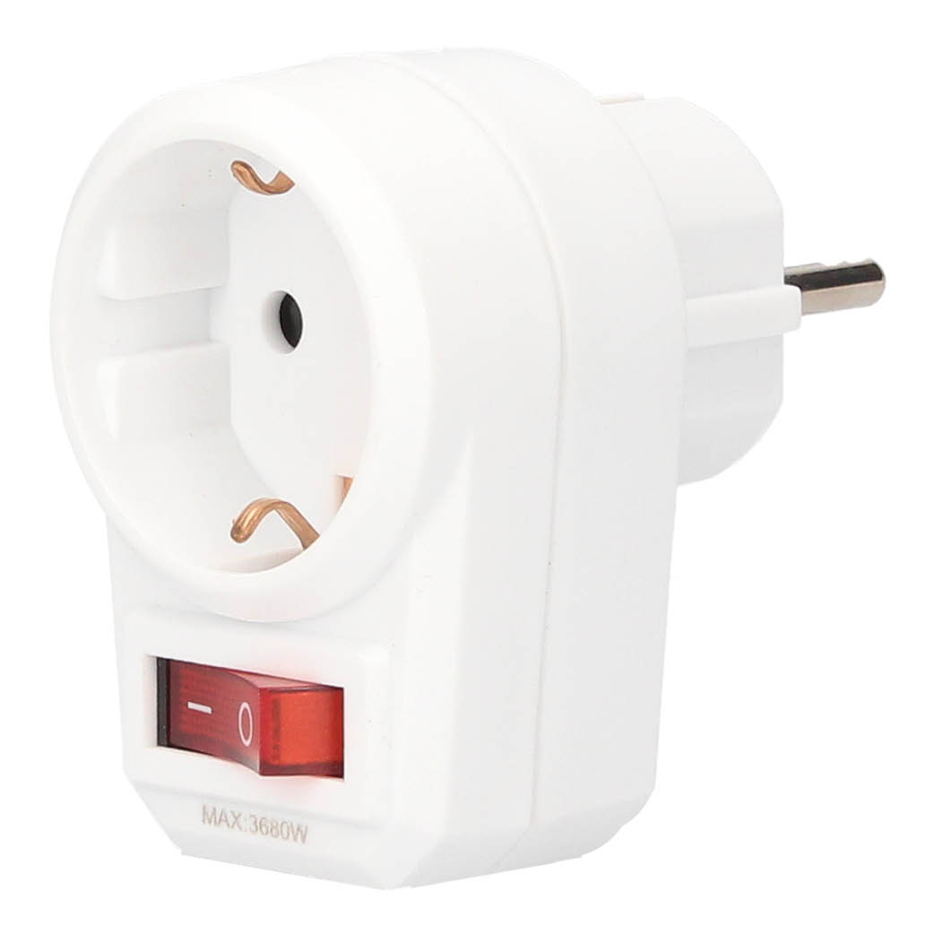 LADRON SIMPLE CON INTERRUPTOR GSC BLANCO - POTENCIA MAX. 3680W