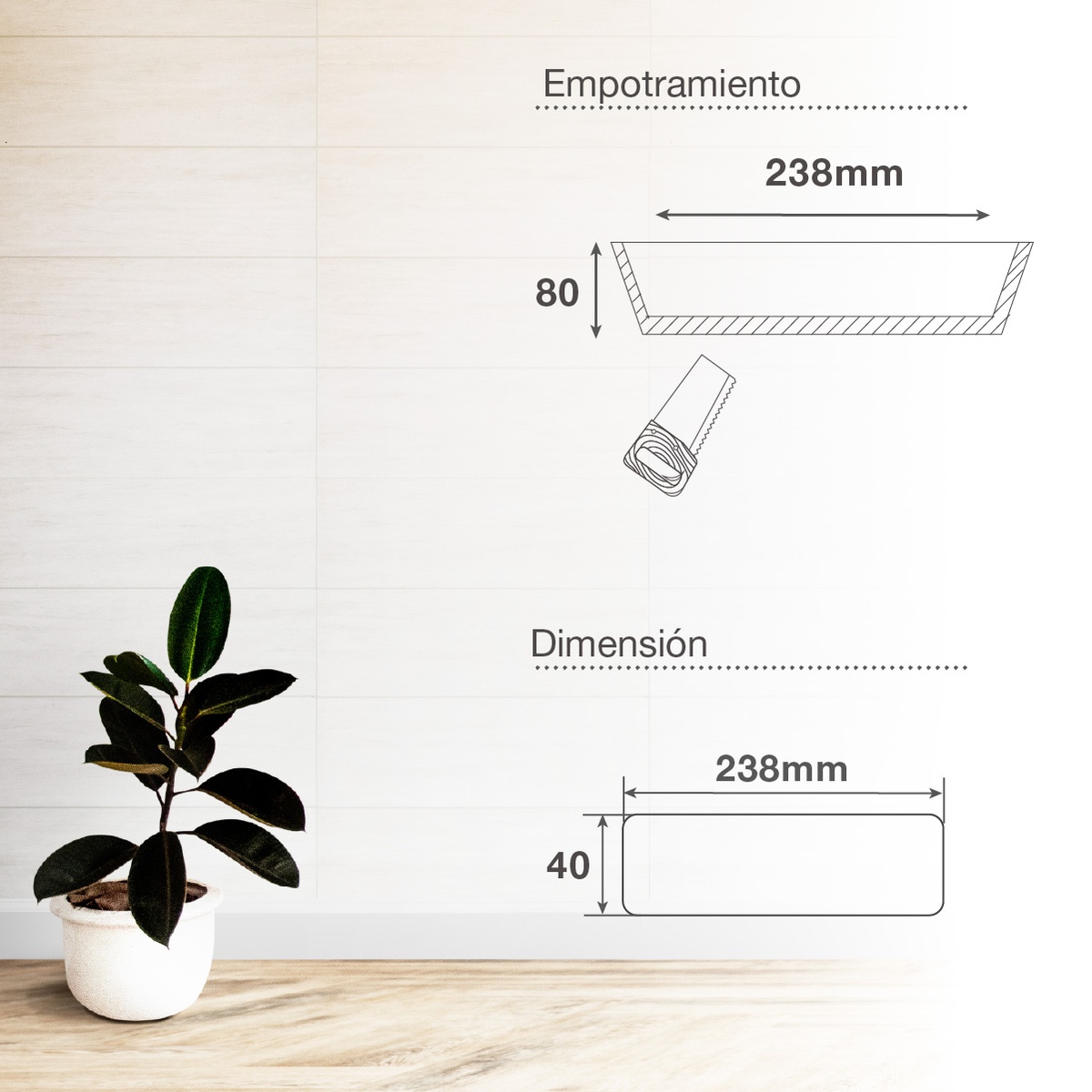 LUMINARIA LED DE EMERGENCIA MARANG GSC 3W 6000K 300 LUMENES