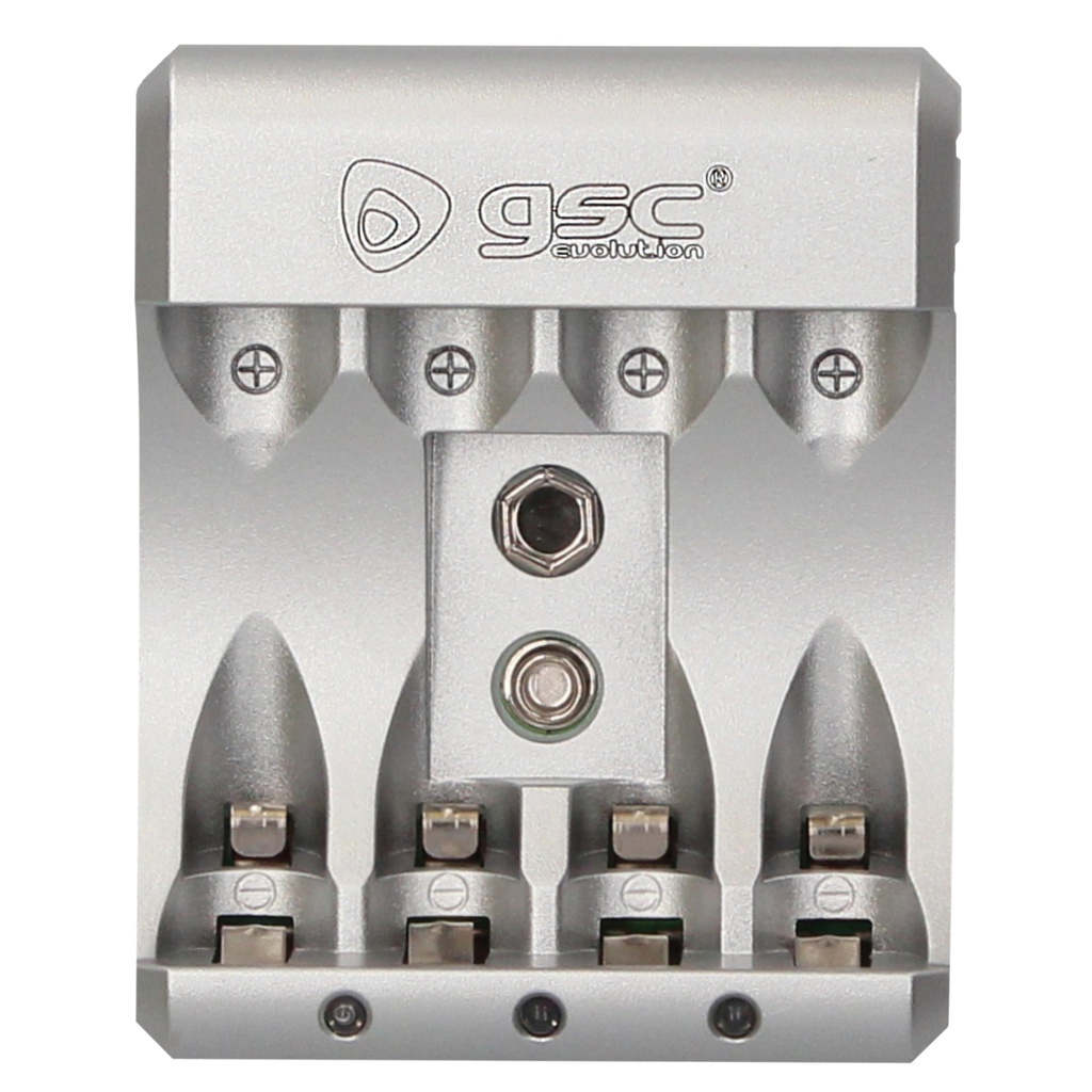 CARGADOR DE PILAS RECARGABLES GSC EVOLUTION AA/AAA/9V