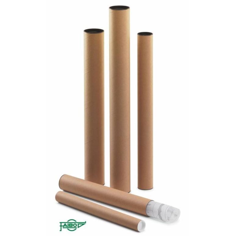 TUBO CARTON CON TAPA FAIBO 640x60mm