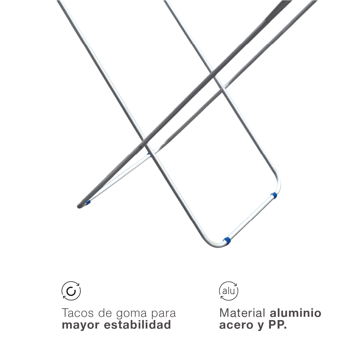 TENDEDERO PLEGABLE MANMA 2 ALAS ALUMINIO GSC 176x55x92cm