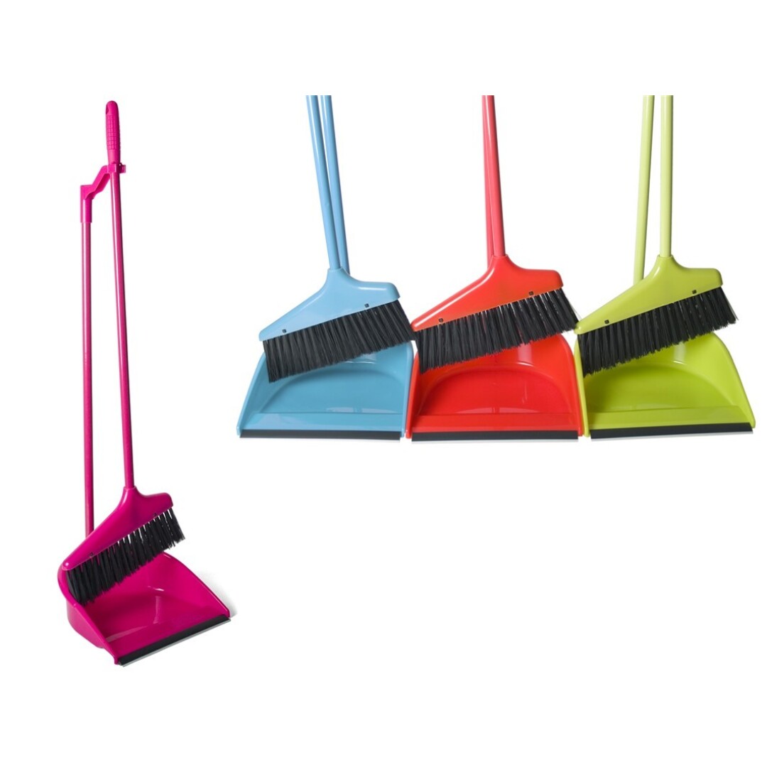 RECOGEDOR + CEPILLO PLASTICO COLORES SURTIDOS