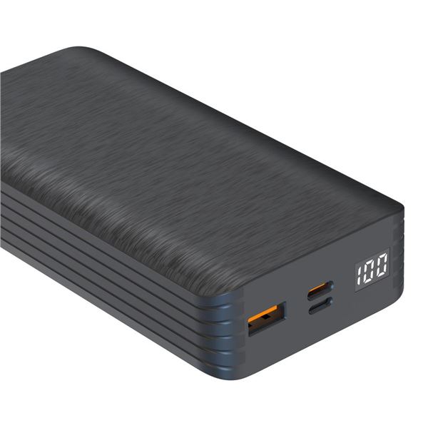 POWERBANK XO PR144 20.000mAh NEGRA - 1xUSB-A,1xUSB-C - CARGA RAPIDA - PANTALLA LCD