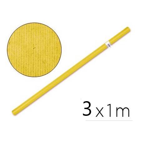 ROLLO KRAFT 1 METRO ANCHO X 3 METROS LARGO AMARILLO
