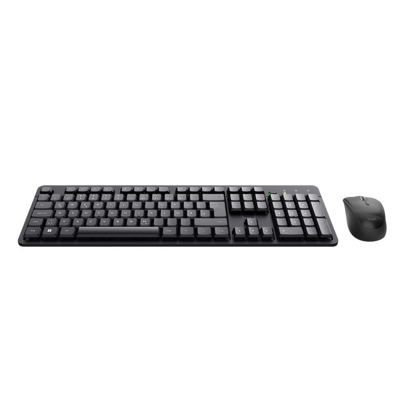 TECLADO Y RATON INALAMBRICOS TRUST TKM360 NEGRO - 1600DPI - TECLAS Y BOTONES SILENCIOSOS