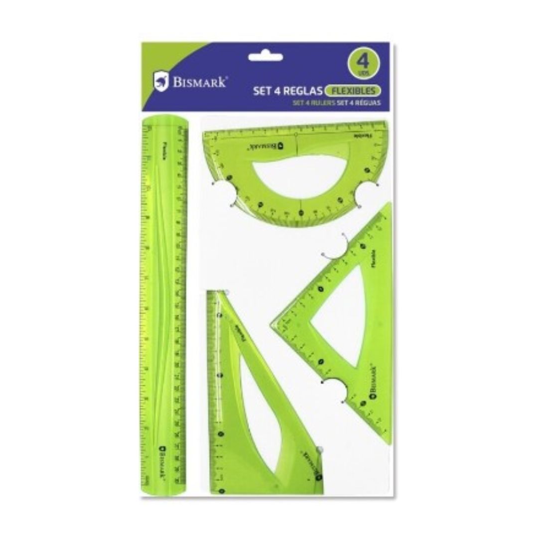 SET 4 REGLAS PVC FLEXIBLES 30/18/13/15
BISMARK