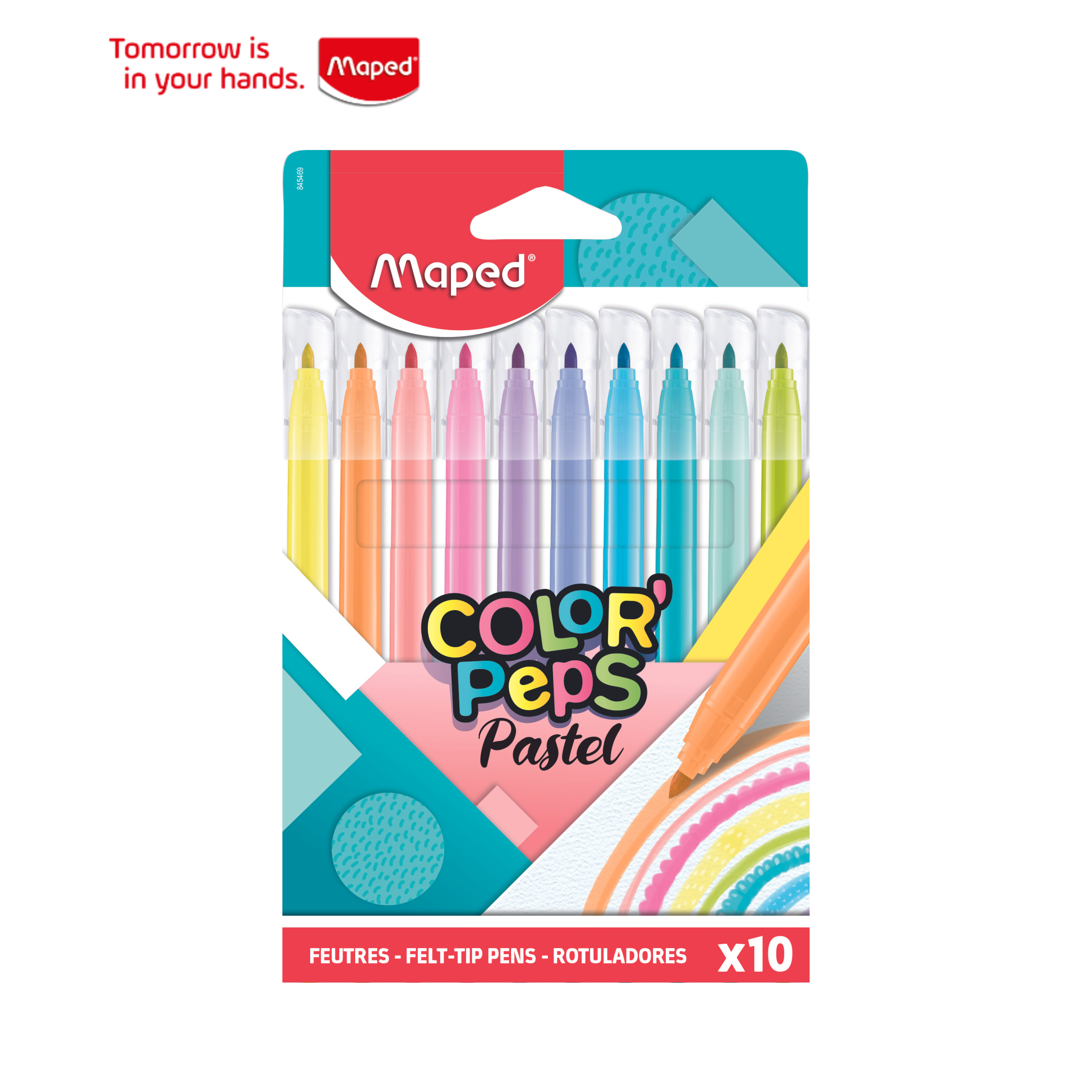 ROTULADORES PASTEL MAPED COLOR PEPS ESTUCHE 10 COLORES