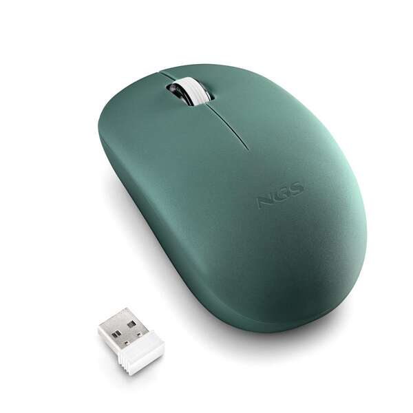 RATON OPTICO INALAMBRICO NGS FOG PRO VERDE - TECLAS SILENCIOSAS - USO AMBIDIESTRO