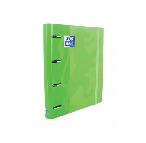 CARPETA 4 ANILLAS OXFORD CON RECAMBIO 100H 5X5 VERDE MANZANA