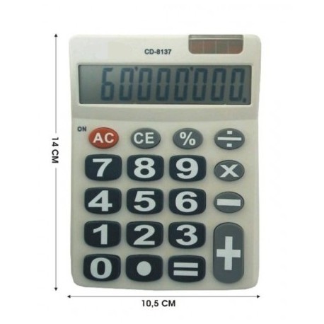 CALCULADORA BISMARK CD-8137 BLANCA 8 DIGITOS