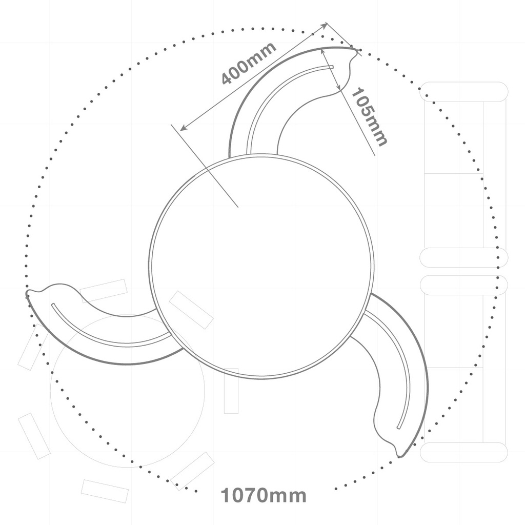 VENTILADOR DE TECHO TUNGATI NIQUEL GSC CON LUZ REGULABLE Y MANDO Ø107 3 ASPAS RETRACTILES
