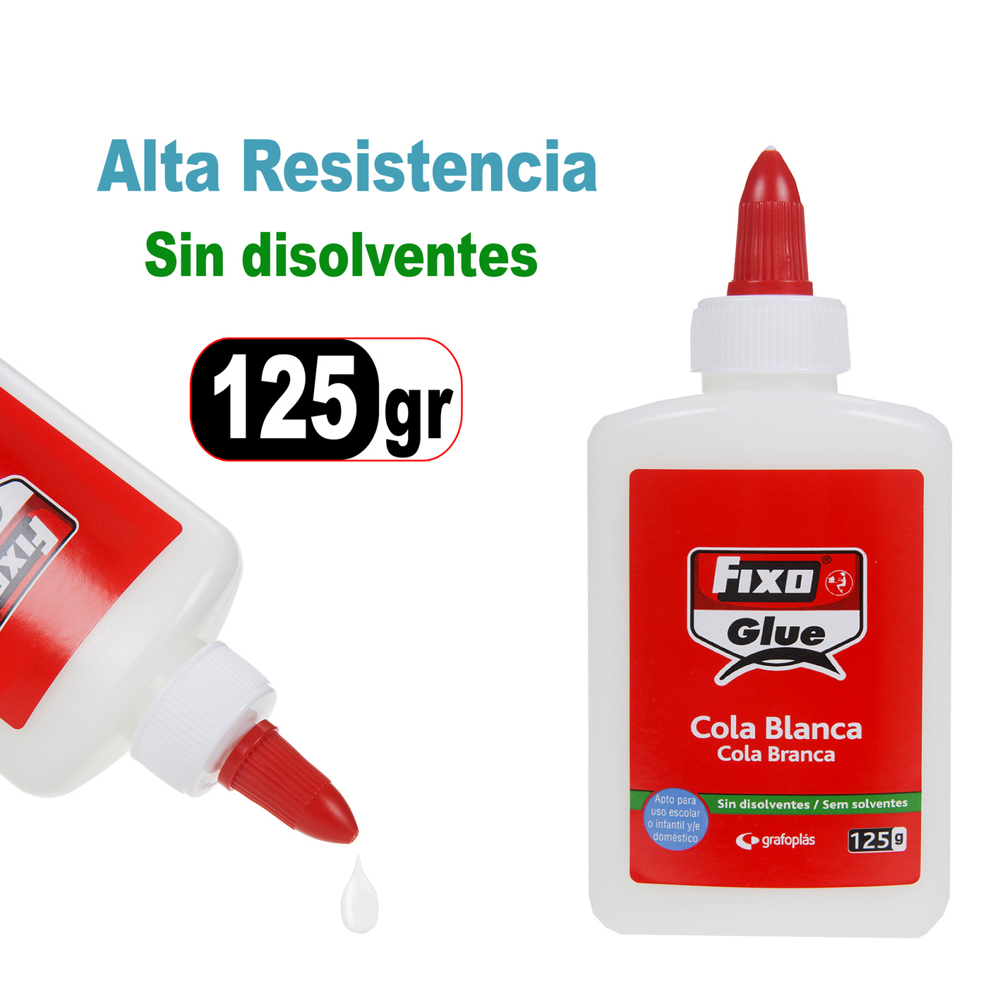 BOTE COLA BLANCA 125 ML FIXO