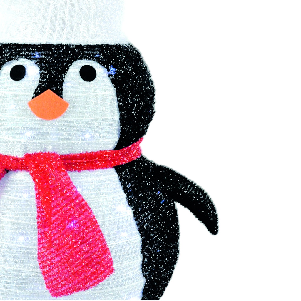 PINGÜINO PLEGABLE LED GSC 60cm - LUZ FRIA - 8 FUNCIONES - FUNCIONA A PILAS