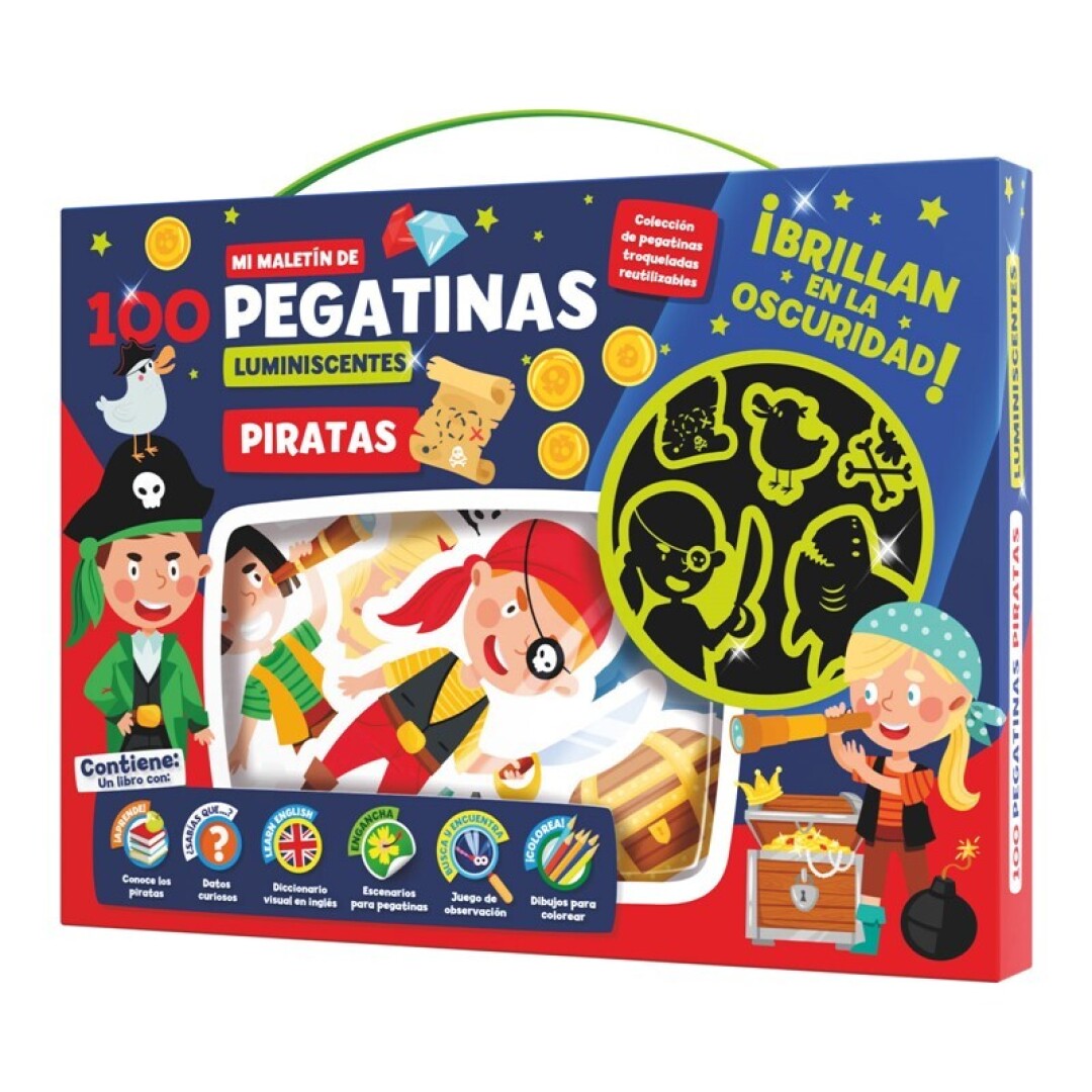 100 PEGATINAS PIRATAS LUMINISCENTES