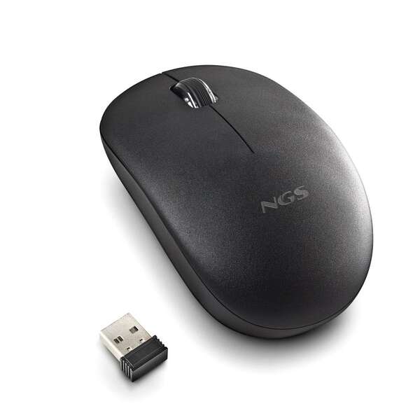 RATON OPTICO INALAMBRICO NGS FOG PRO NEGRO - TECLAS SILENCIOSAS - USO AMBIDIESTRO