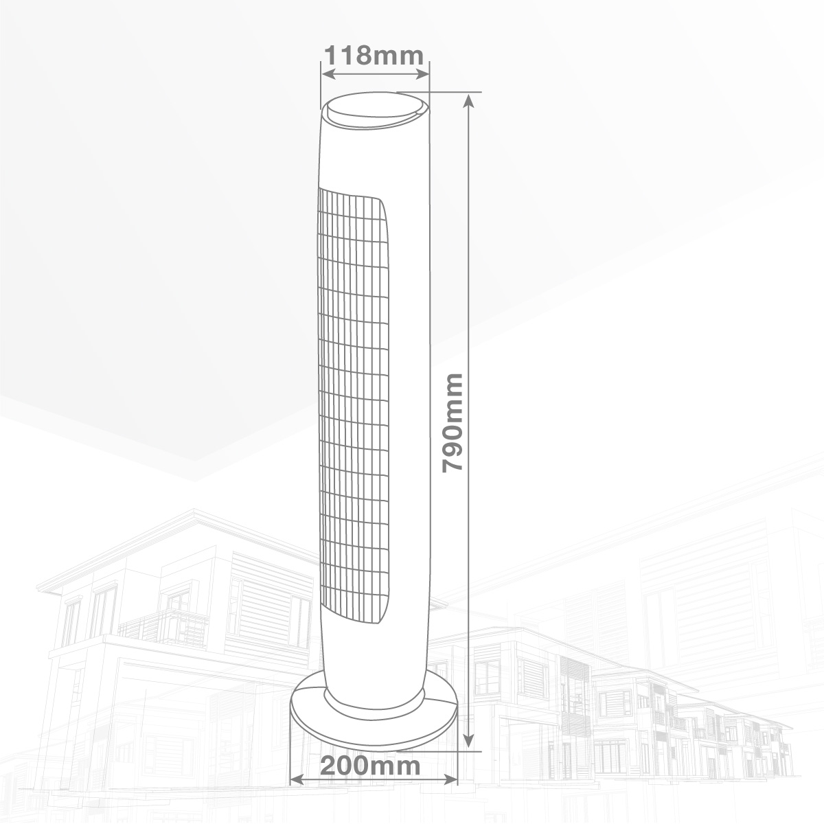 VENTILADOR DE TORRE PALOGI 45W BLANCO GSC EVOLUTION