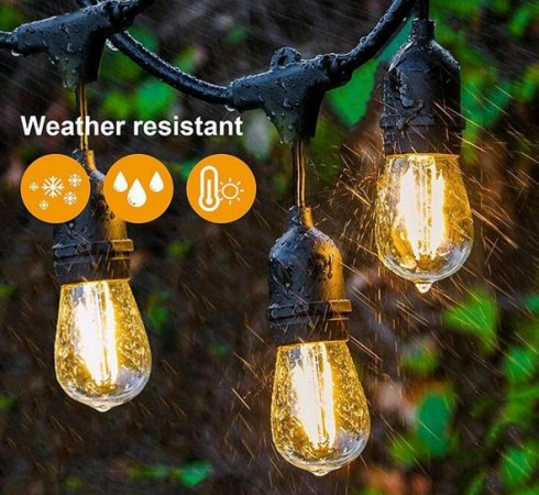 GUIRNALDA DECORATIVA LED SOLAR HELEM GSC 5 METROS 10 LAMPARAS LUZ CALIDA 2700K IP44