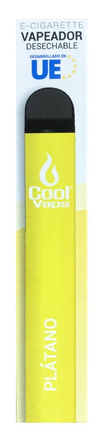 VAPEADOR DESECHABLE COOL VAPS - SABOR PLATANO - ZERO NICOTINA - HASTA 600 USOS