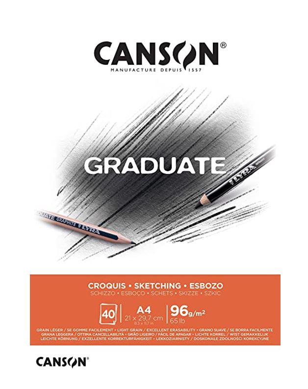 BLOC CANSON GRADUATE  ESBOZO 40HOJAS A/4 96GR