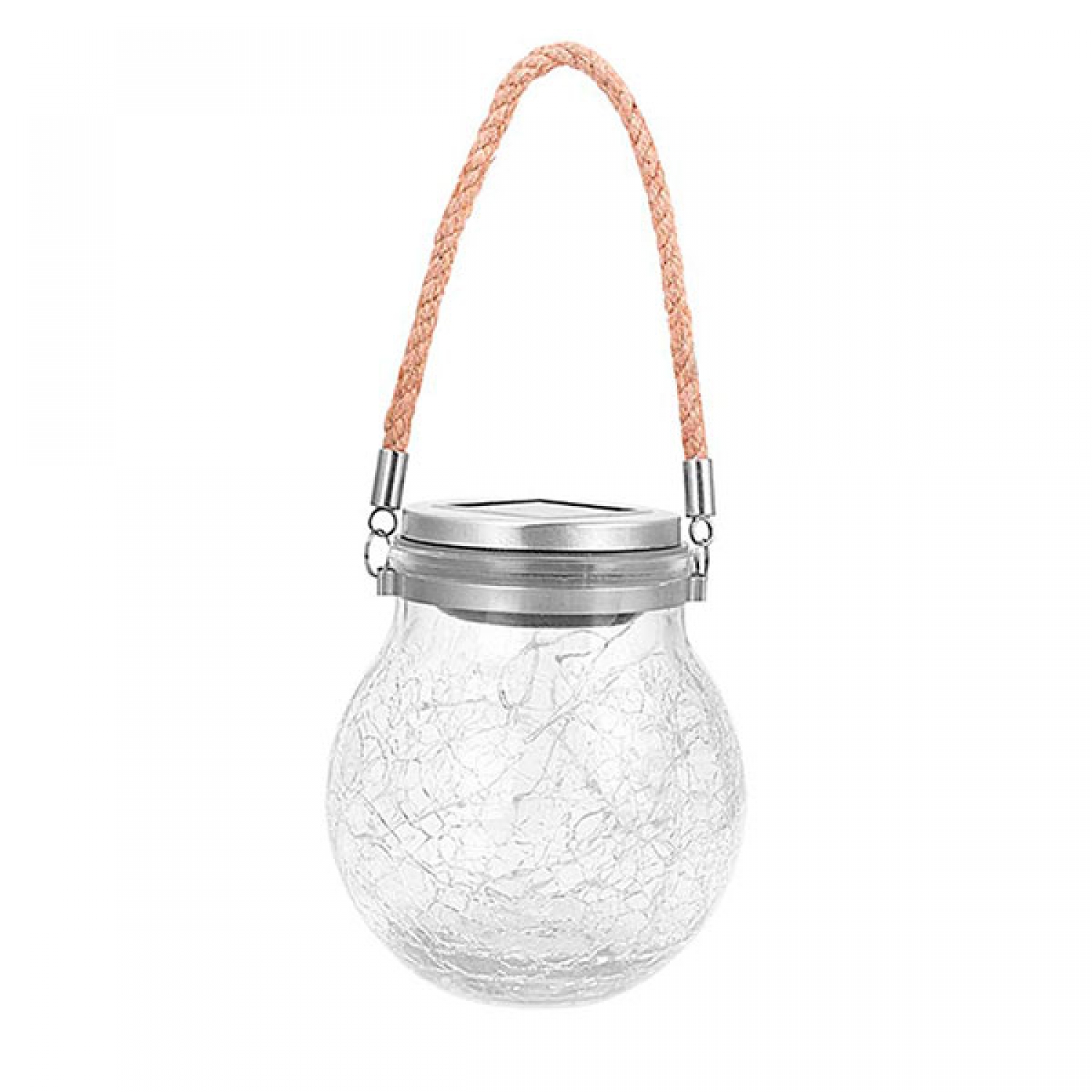 FAROLILLO SOLAR LED BOLA DE CRISTAL VINTAGE LUZ RGB PARA EXTERIOR