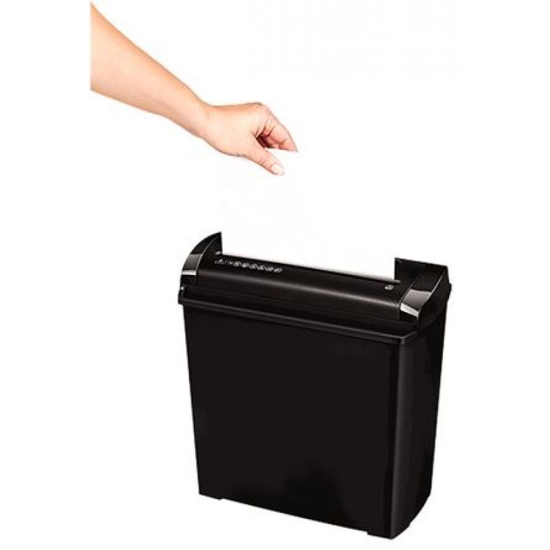 DESTRUCTORA FELLOWES POWERSHRED P-25S NEGRA - DESTRUYE HASTA 5 HOJAS - CORTE EN TIRAS
