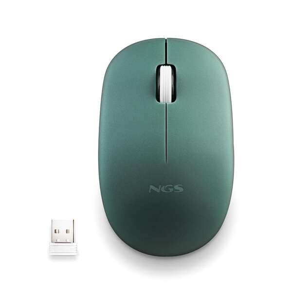 RATON OPTICO INALAMBRICO NGS FOG PRO VERDE - TECLAS SILENCIOSAS - USO AMBIDIESTRO