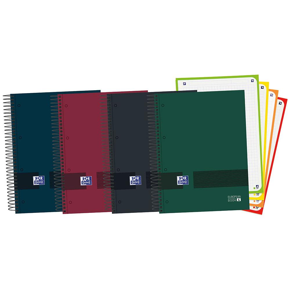 CUADERNO OXFORD & YOU EUROPEAN BOOK 4 - MICROPERFORADO A5 120 HOJAS - COLORES OSCUROS