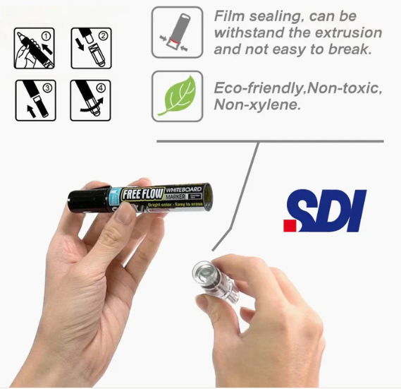 ROTULADOR PIZARRA BLANCA VERDE FREEFLOW