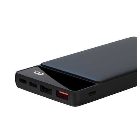 POWERBANK XO PR132 10.000mAh NEGRA - 2xUSB-A,1xUSB-C - CARGA RAPIDA - PANTALLA LCD