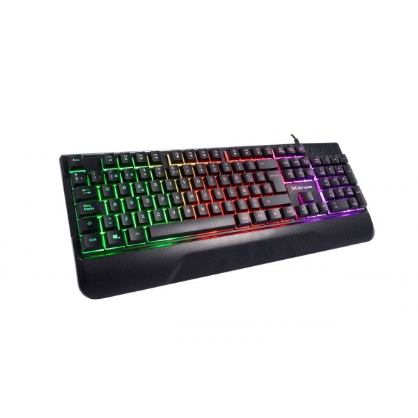 TECLADO GAMING KASUMI 3GO - USB - ILUMINACION LED RGB - 12 TECLAS MULTIMEDIA