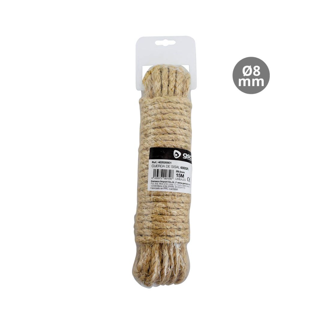 CUERDA DE SISAL 8MM 15M GSC EVOLUTION