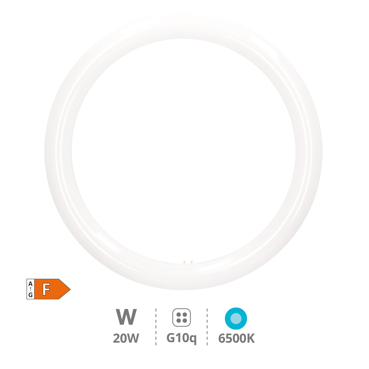 TUBO LED CIRCULAR LISALA GSC G10q 20W LUZ BLANCA 6500K 2.080 LUMENES - DIAMETRO 300mm